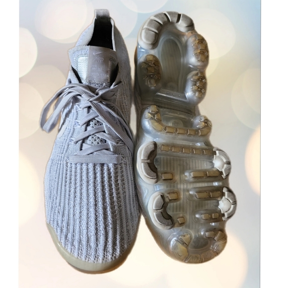 NIKE AIR MOWABB VAPORMAX PLATINUM FLYKNIT 942842-203 SNEAKERS SIZE 8 - Picture 10 of 10